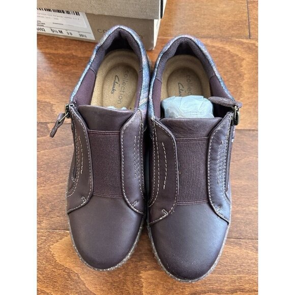 Clarks Women's Caroline Cove Oxford Burgundy Leather 5.5 M NEW - Picture 6 of 9